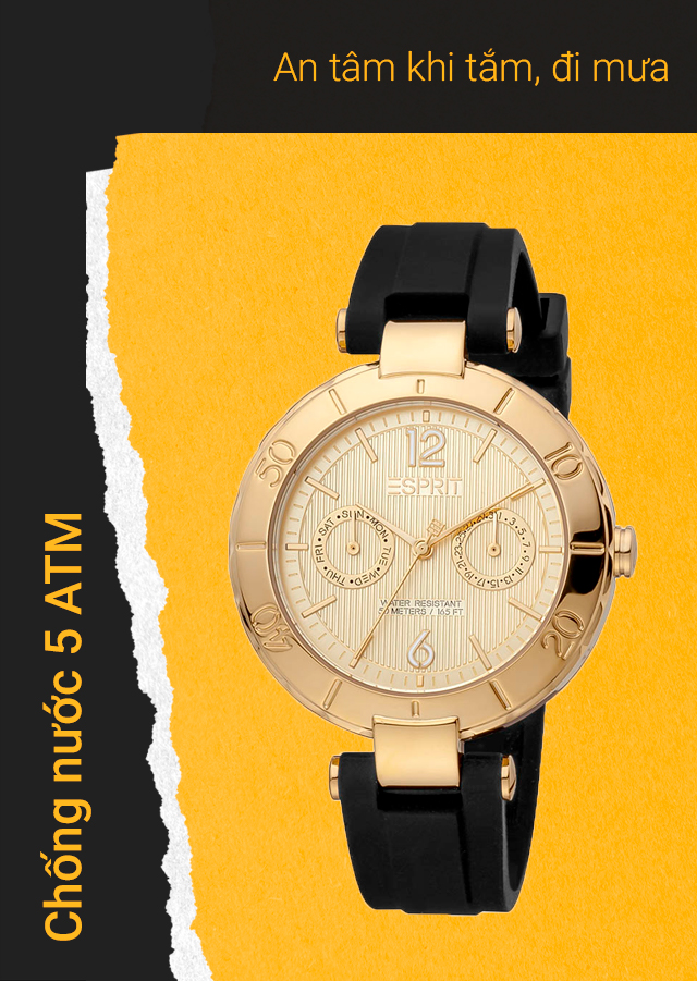 Đồng hồ Nữ Esprit ES1L286P0035 tích hợp hệ số chống nước 5 ATM Đồng hồ Nữ Esprit ES1L286P0035 tích hợp hệ số chống nước 5 ATM