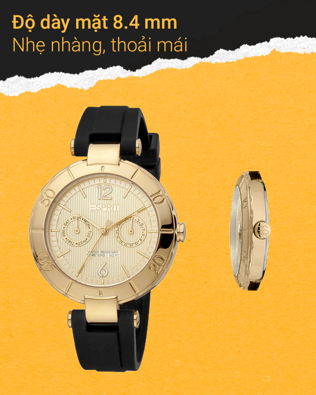 Đồng hồ Nữ Esprit ES1L286P0035 mỏng nhẹ, thoải mái Đồng hồ Nữ Esprit ES1L286P0035 mỏng nhẹ, thoải mái