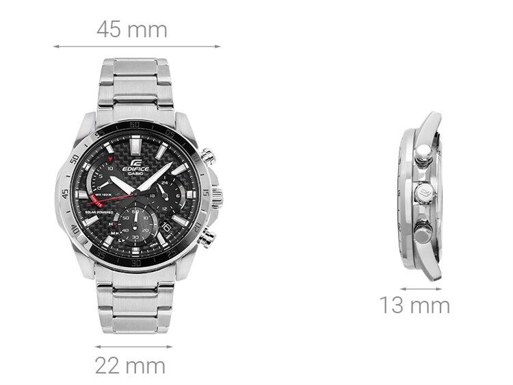 Đồng hồ EDIFICE CASIO 45.3 mm Nam EQS-930D-1AVUDF Màu Bạc