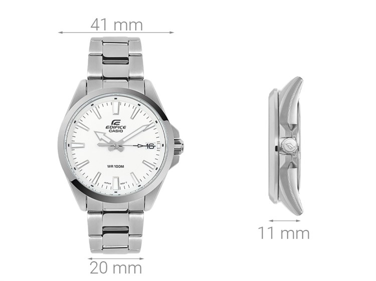 Đồng hồ EDIFICE CASIO 41 mm Nam EFV-100D-7AVUDF Màu Bạc