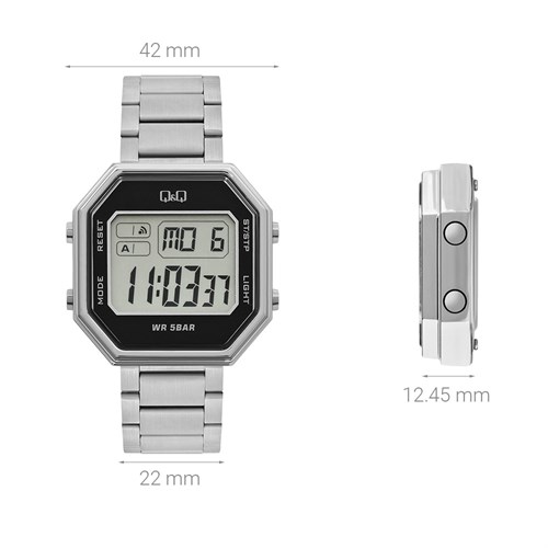 Đồng hồ Q&Q 42 mm Nam M206J006Y Màu Bạc