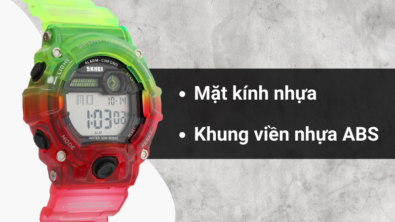 Chất liệu mặt kính và khung viền của mẫu đồng hồ Chất liệu mặt kính và khung viền của mẫu đồng hồ
