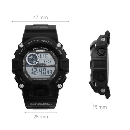 Đồng hồ SKMEI 47 mm Trẻ em 1019BK Màu Đen