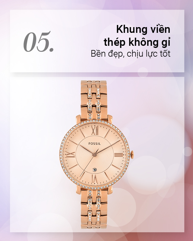 Đồng hồ Nữ Fossil ES3546 có khung viền thép không gỉ bền đẹp Đồng hồ Nữ Fossil ES3546 có khung viền thép không gỉ bền đẹp