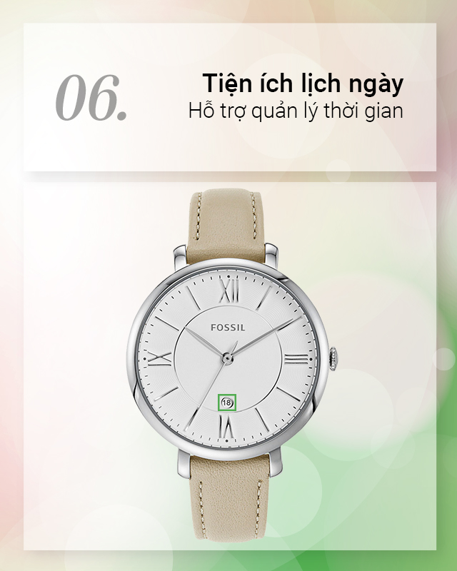 Đồng hồ Nữ Fossil ES3793 trang bị thêm lịch ngày làm chủ thời gian Đồng hồ Nữ Fossil ES3793 trang bị thêm lịch ngày làm chủ thời gian