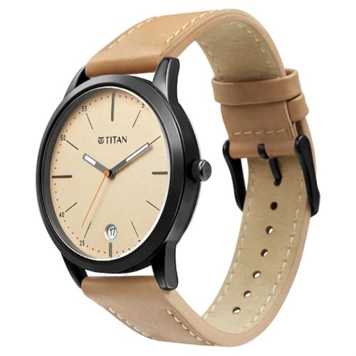 Đồng hồ TITAN 42 mm Nam 1806NL04 Màu Kem