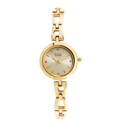 Đồng hồ TITAN 25 mm Nữ 2540YM06 Màu Vàng