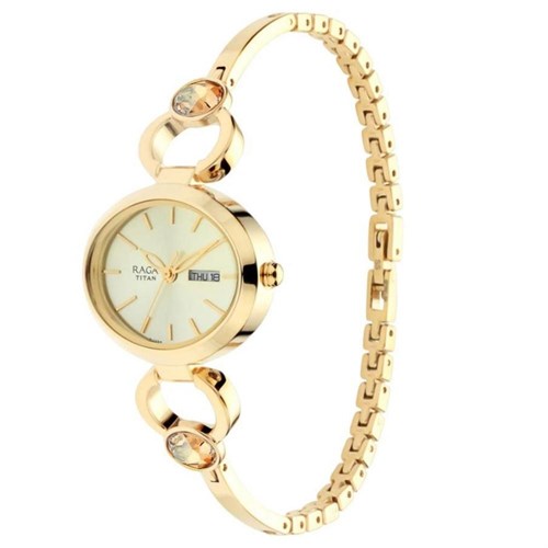 Đồng hồ TITAN 30 mm Nữ 2621YM01 Màu Vàng