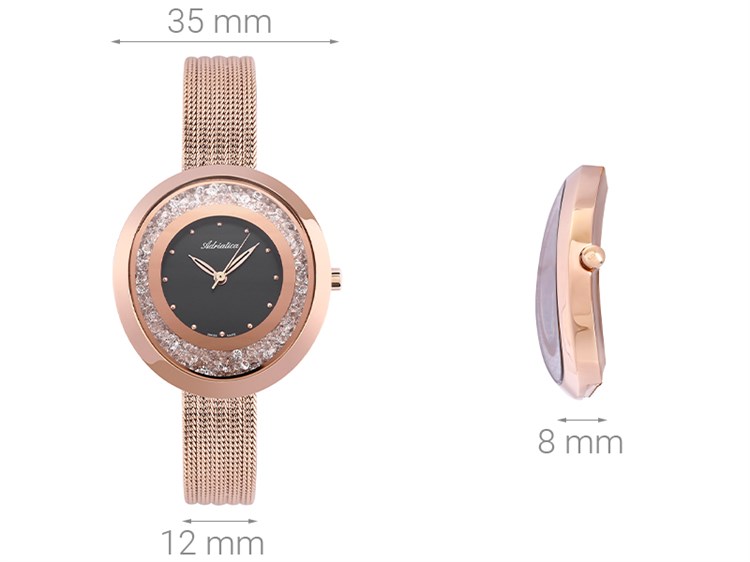 Đồng hồ ADRIATICA 35 mm Nữ A3771.9144QZ Màu Vàng Hồng