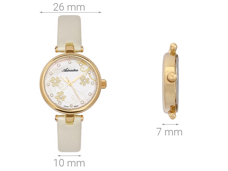 Đồng hồ ADRIATICA 26 mm Nữ A3514.1D4SQ Màu Kem