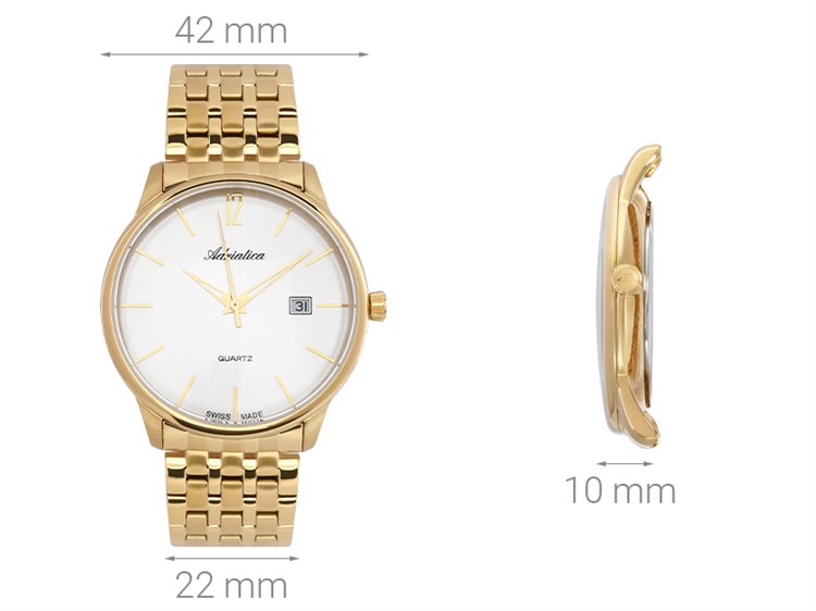 Đồng hồ ADRIATICA 42 mm Nam A8254.1153Q Màu Vàng