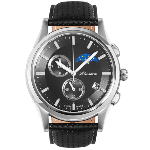 Đồng hồ ADRIATICA 46 mm Nam A8282.5214CH Màu Đen