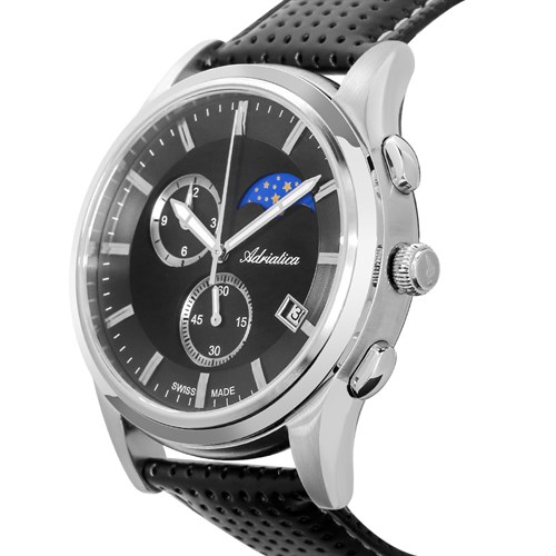 Đồng hồ ADRIATICA 46 mm Nam A8282.5214CH Màu Đen