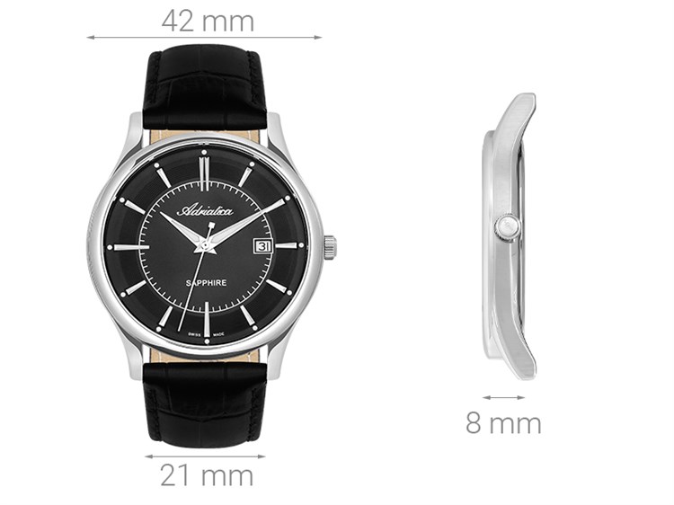 Đồng hồ ADRIATICA 42 mm Nam A1296.5214Q Màu Đen