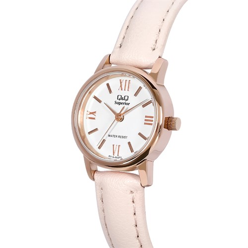 Đồng hồ Q&Q 23 mm Nữ S01A-002PY Màu Kem
