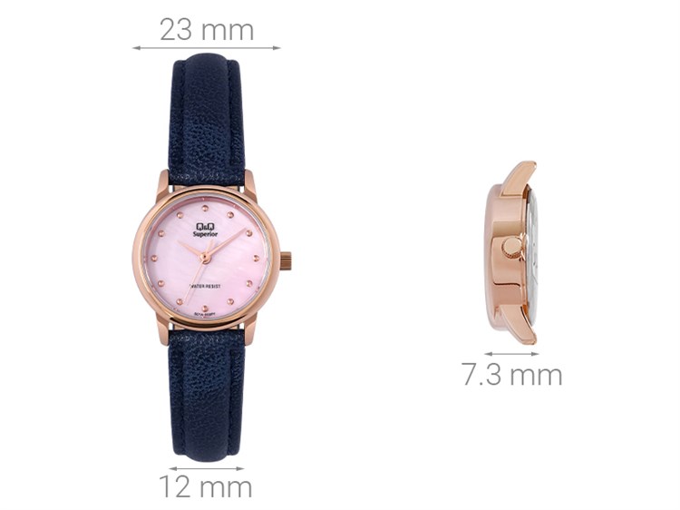 Đồng hồ Q&Q 23 mm Nữ S01A-003PY Màu Xanh Dương