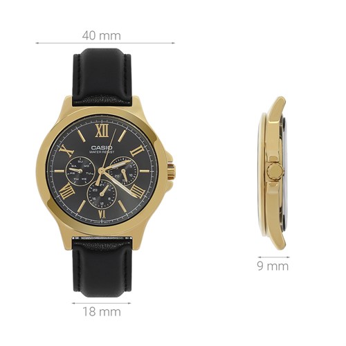 Đồng hồ CASIO 40 mm Nam MTP-V300GL-1AUDF Màu Đen