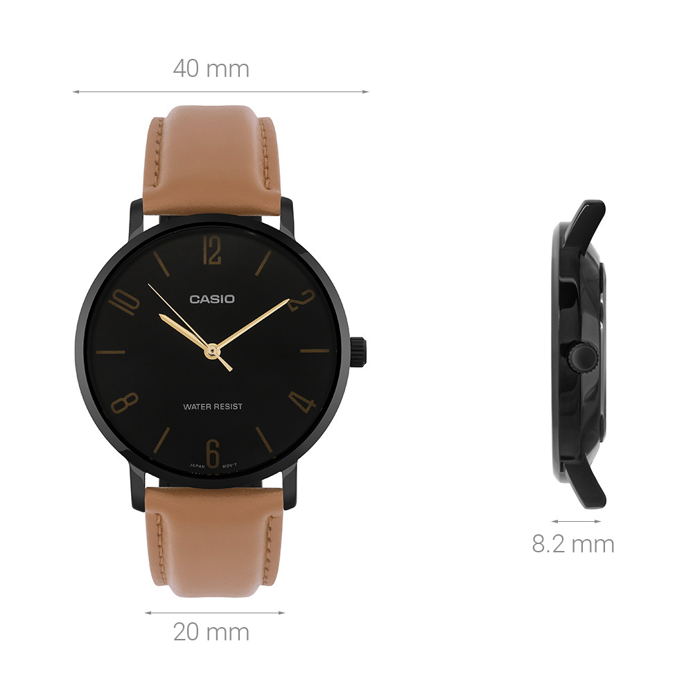 Đồng hồ CASIO Timeless 40 mm Nam MTP-VT01BL-5BUDF Màu Nâu