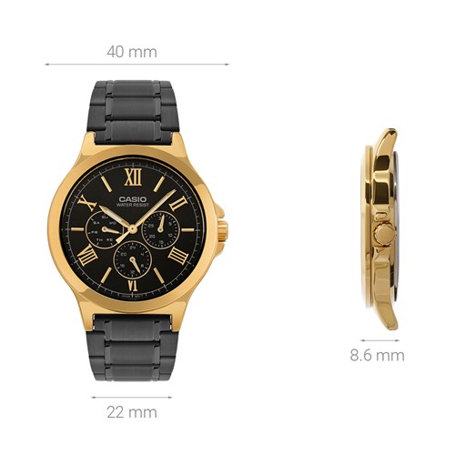 Đồng hồ CASIO 40 mm Nam MTP-V300GB-1AUDF Màu Đen