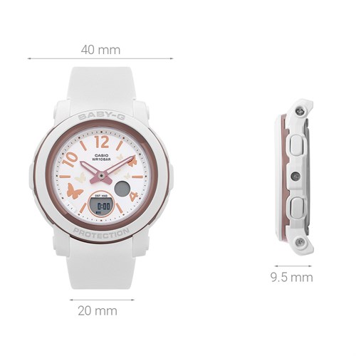 Đồng hồ BABY-G BGA-290 40 mm Nữ BGA-290BD-7ADR Màu Trắng