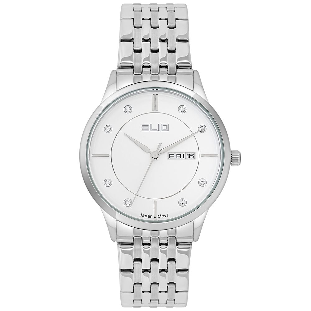 Đồng hồ ELIO 39 mm Nam EC003-01 Màu Bạc