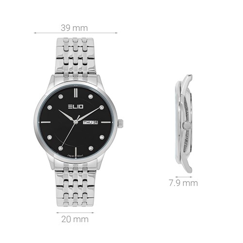 Đồng hồ ELIO 39 mm Nam EC004-01 Màu Bạc