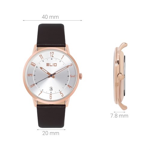 Đồng hồ ELIO 40 mm Nam EC006-01 Màu Nâu