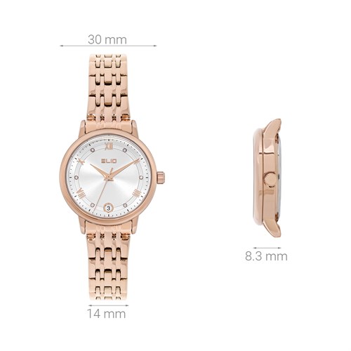 Đồng hồ ELIO Nàng Thơ 30 mm Nữ EC002-02 Màu Vàng Hồng
