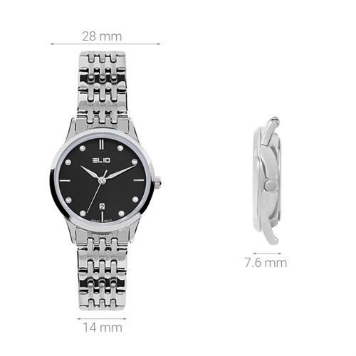 Đồng hồ ELIO 28 mm Nữ EC004-02 Màu Bạc