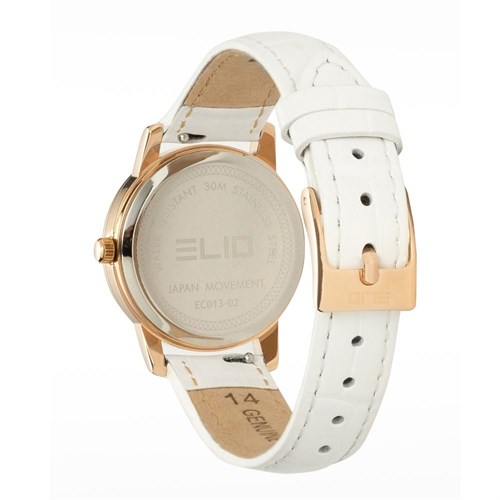 Đồng hồ ELIO 28 mm Nữ EC013-02 Màu Trắng