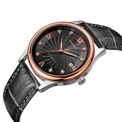 Đồng hồ NAKZEN 39 mm Nam SL6046G-1R Màu Đen