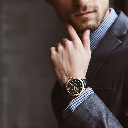 Đồng hồ NAKZEN 42 mm Nam SL6037G-1N3 Màu Đen