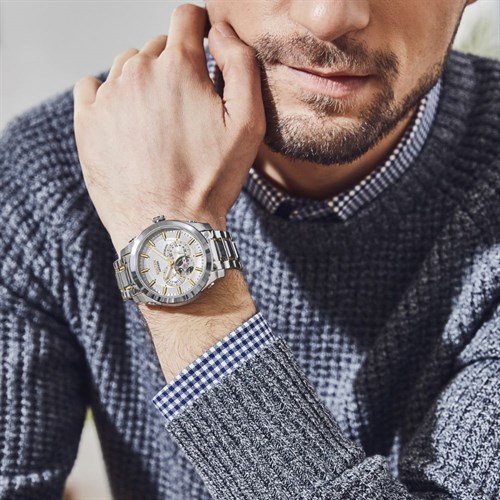 Đồng hồ NAKZEN 44 mm Nam SS6023G-7N3 Màu Bạc