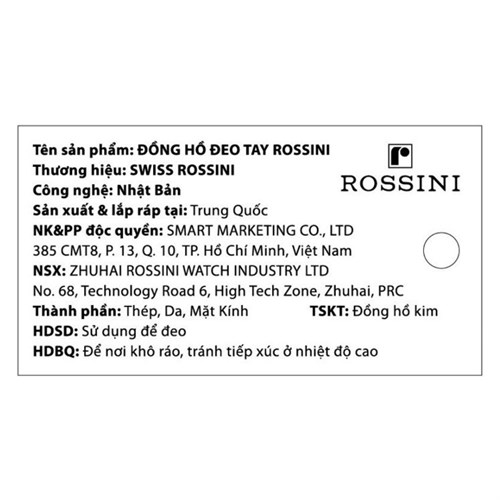 Đồng hồ ROSSINI 32 mm Nữ 7714T01B Màu Bạc