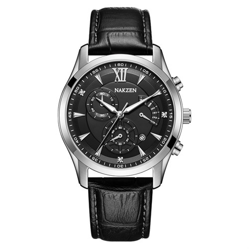 Đồng hồ NAKZEN 39 mm Nam SL5057GBK-1 Màu Đen