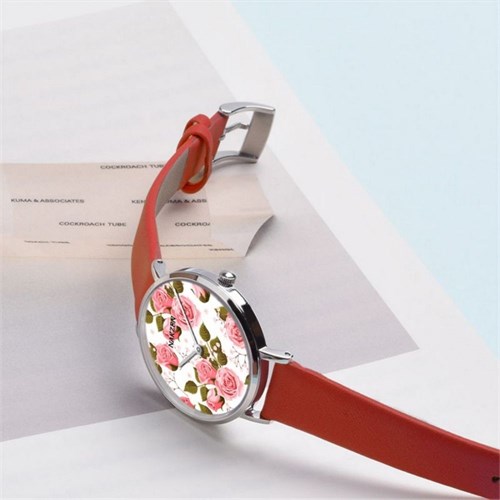 Đồng hồ NAKZEN Hoa & Gió 32 mm Nữ SL9001LRD-7 Màu Đỏ