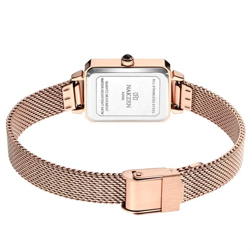 Đồng hồ Nakzen Hoa & Gió 20 x 27 mm Nữ SM4209L-7NR Màu Vàng Hồng