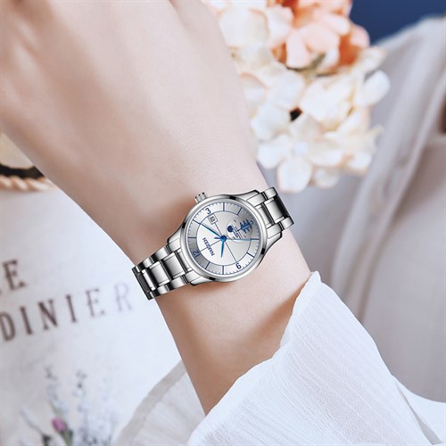 Đồng hồ Nakzen 28 mm Nữ SS4069LBE-7N2 Màu Bạc