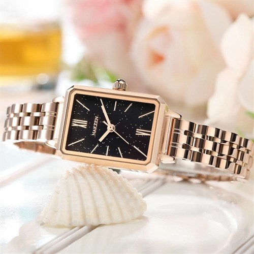 Đồng hồ Nakzen Hoa & Gió 20 x 27 mm Nữ SS4209L-1NR Màu Vàng Hồng