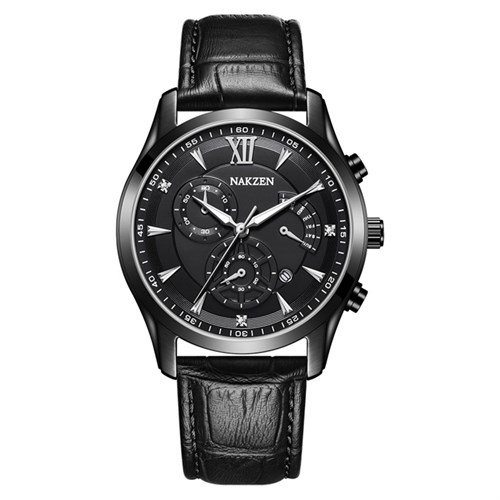 Đồng hồ NAKZEN 39 mm Nam SL5057GBKBK-1 Màu Đen