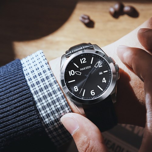 Đồng hồ Nakzen 42 mm Nam SL8010GBK-1 Màu Đen