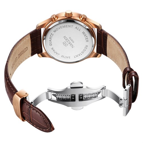 Đồng hồ NAKZEN 39 mm Nam SL5057GBN-7NO Màu Nâu