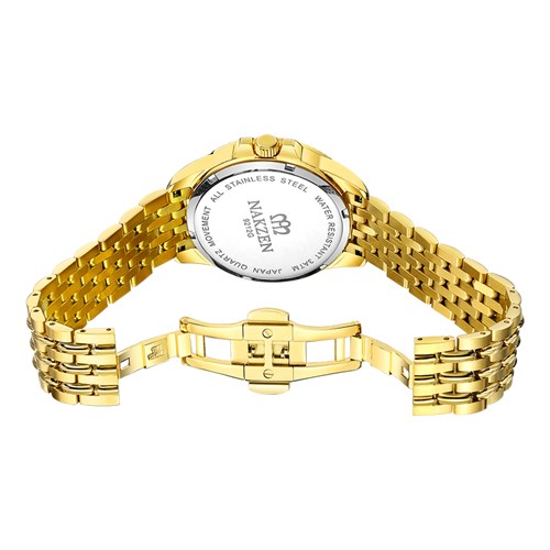 Đồng hồ NAKZEN 42 mm Nam SS9212GDD-1N3 Màu Vàng