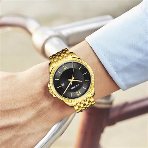 Đồng hồ NAKZEN 42 mm Nam SS9212GDD-1N3 Màu Vàng