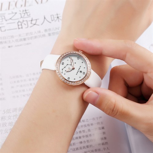 Đồng hồ NAKZEN Hoa & Gió 30 mm Nữ SL4078L-7NR Màu Trắng