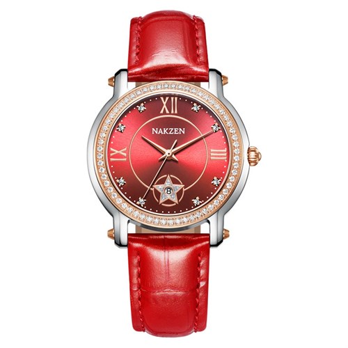 Đồng hồ NAKZEN 33 mm Nữ SL4075LRD-8NR Màu Đỏ