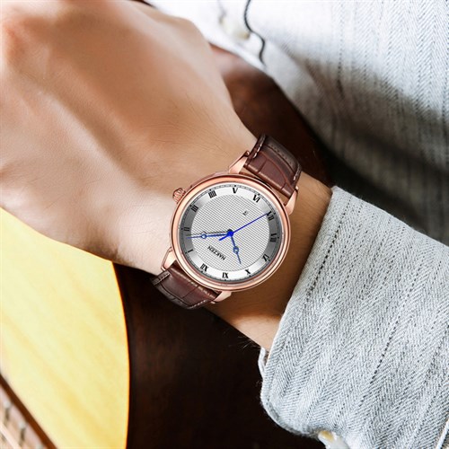 Đồng hồ NAKZEN 42 mm Nam SL4025GBN-7NR Màu Nâu