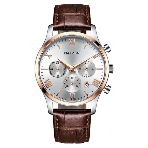 Đồng hồ NAKZEN 39 mm Nam SL5059GBN-7NR Màu Nâu