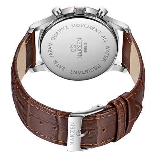 Đồng hồ NAKZEN 39 mm Nam SL5059GBN-7NR Màu Nâu