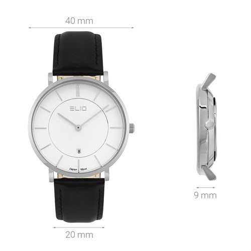 Đồng hồ ELIO 40 mm Nam EL099-01 Màu Đen